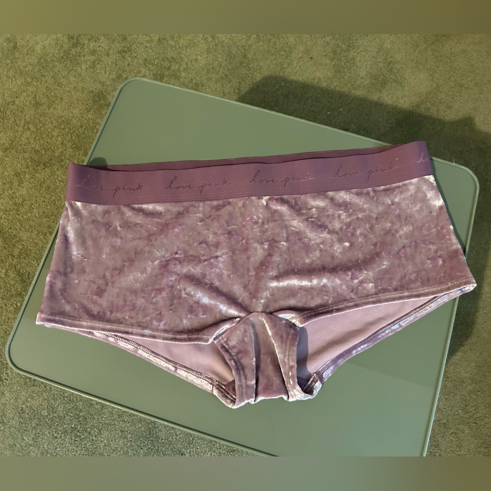 Pink victoria’s Secret velvet boy short panties